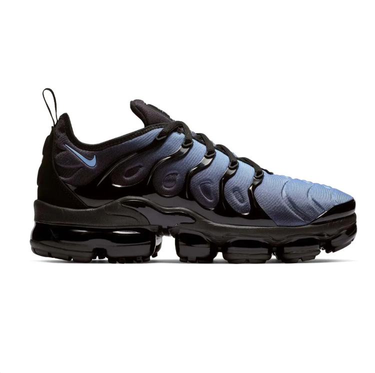 Nike Blue & Black Sneakers with Sculpted Panels & Black Pod Soles