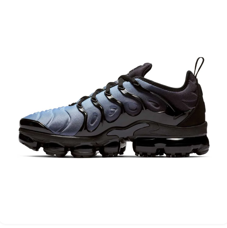 Nike Blue & Black Sneakers with Sculpted Panels & Black Pod Soles