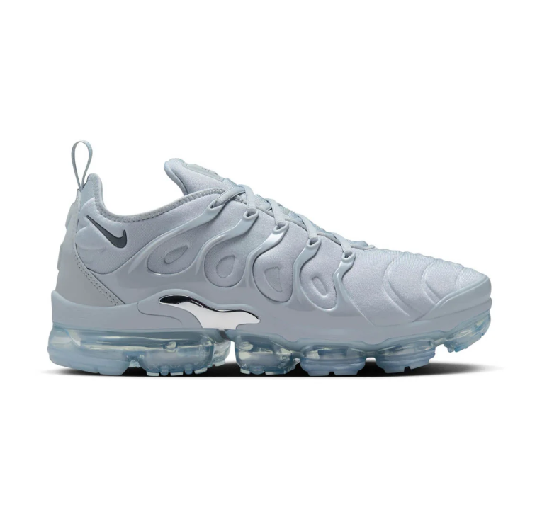 Nike Light Gray Sneakers with Sculpted Panels & Icy Blue Soles