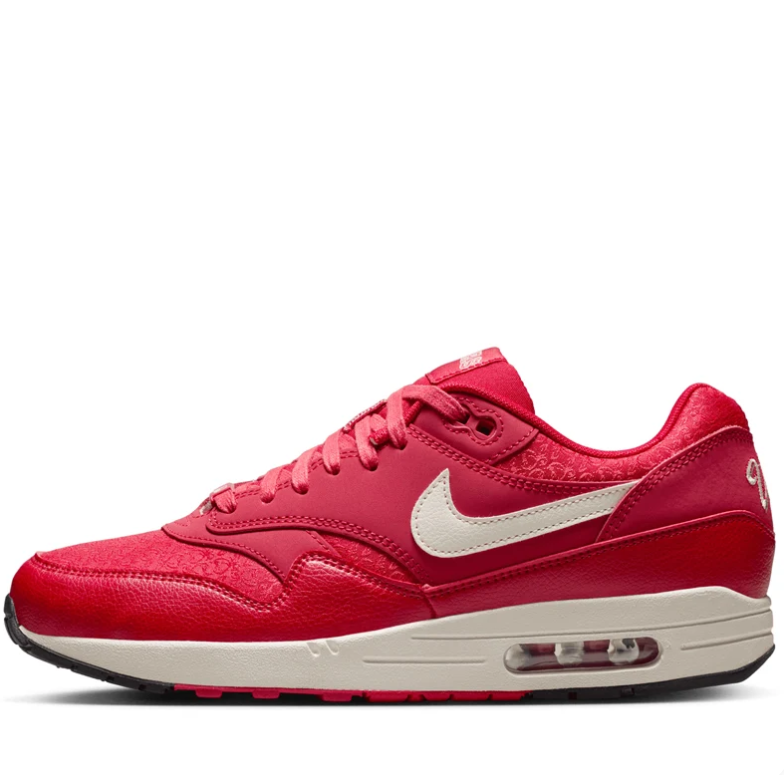 Nike Air Max Red Sneakers with Cream Swooshes & Viva Tejas Details