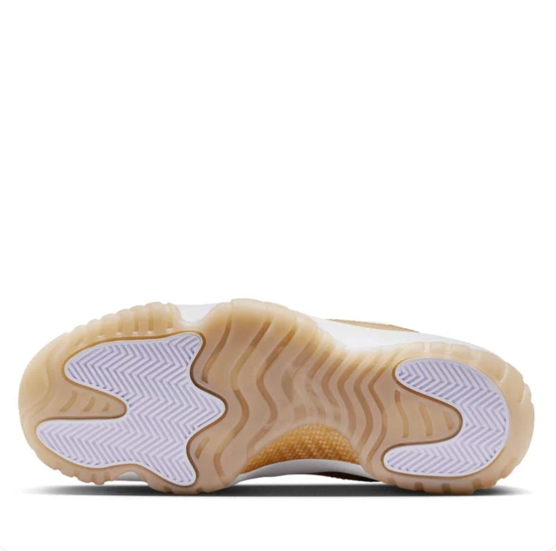 Air Jordan White & Metallic Gold Low-Top Sneakers