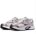 Nike White & Metallic Silver Sneakers with Black Swoosh Details