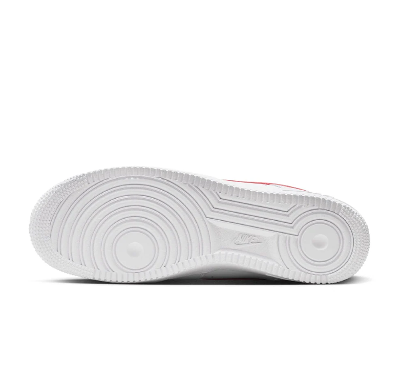 Nike White Low-Top Sneakers with Red Swoosh Details