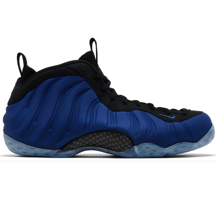 Nike Blue & Black High-Top Sneakers with Sculpted Panels & Icy Blue Soles