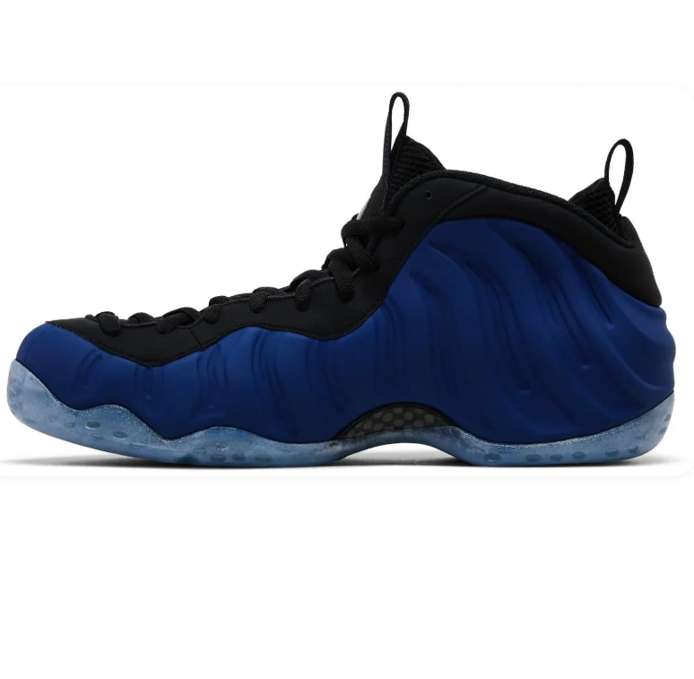 Nike Blue & Black High-Top Sneakers with Sculpted Panels & Icy Blue Soles