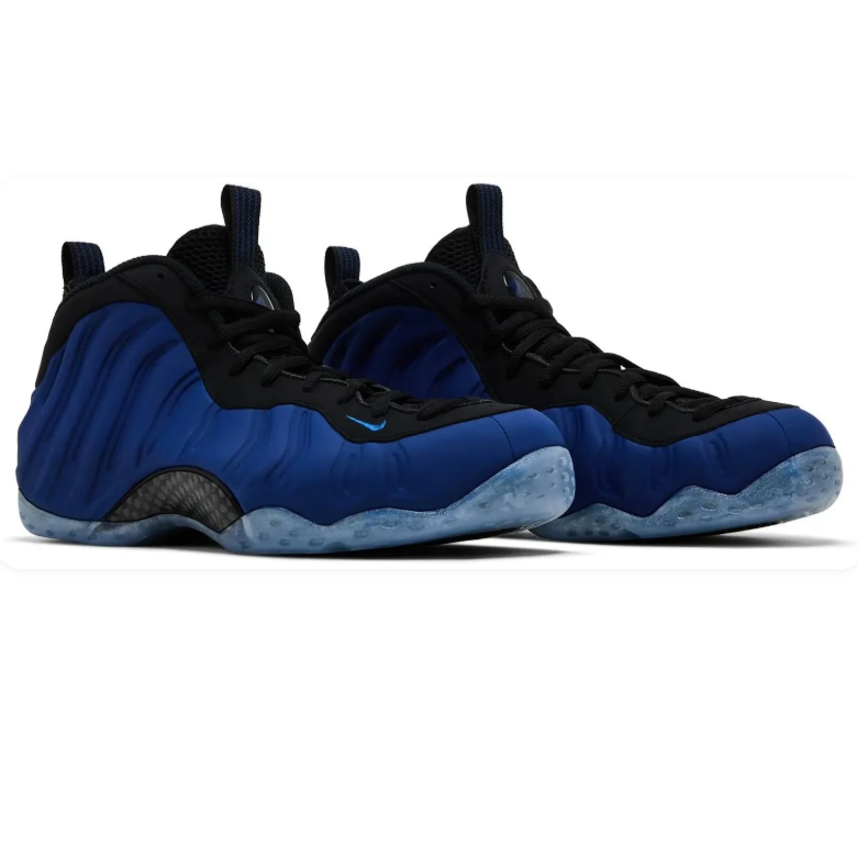 Nike Blue & Black High-Top Sneakers with Sculpted Panels & Icy Blue Soles