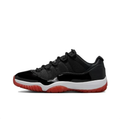 Air Jordan Black Low-Top Sneakers with Glossy Panels & Red Soles