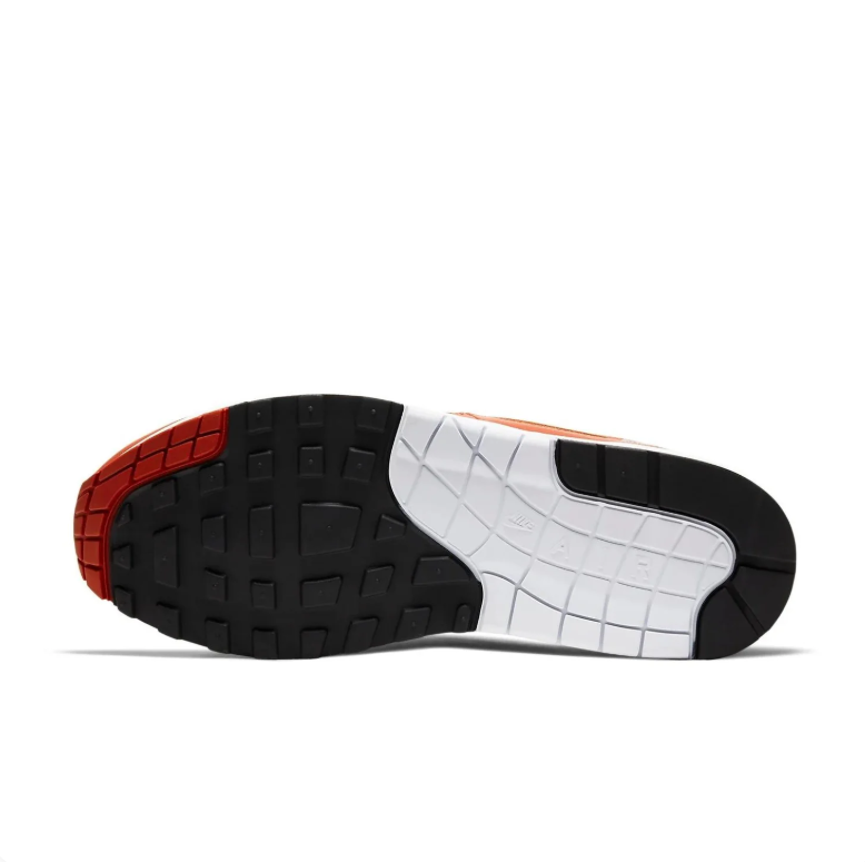 Nike Air Max Sneakers in White, Light Gray & Rust Red
