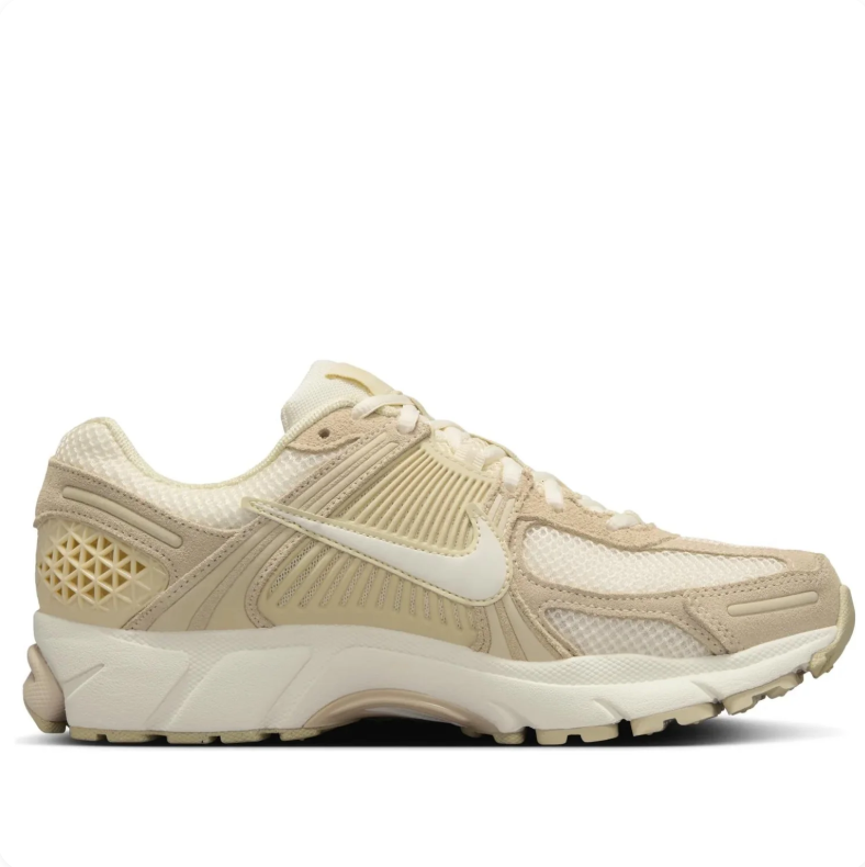 Nike Cream & Beige Sneakers with Layered Panels and Sculpted Soles
