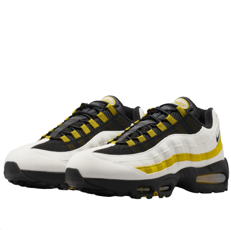 Nike Air Max Sneakers in White, Black & Yellow