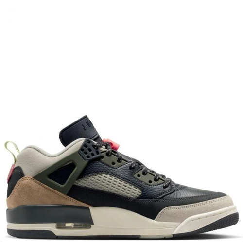 Air Jordan Black & Tan Sneakers with Olive and Coral Accents