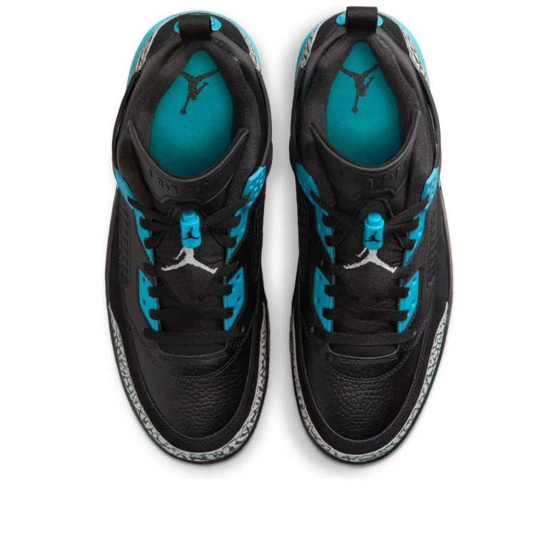 Air Jordan Black & Turquoise Sneakers with Elephant-Print Details