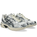 ASICS Silver & White Sneakers with Black Details & Cream Soles