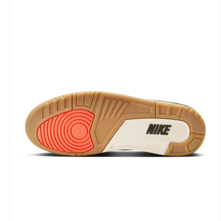 Air Jordan Olive Green Sneakers with Elephant-Print Details & Gum Soles