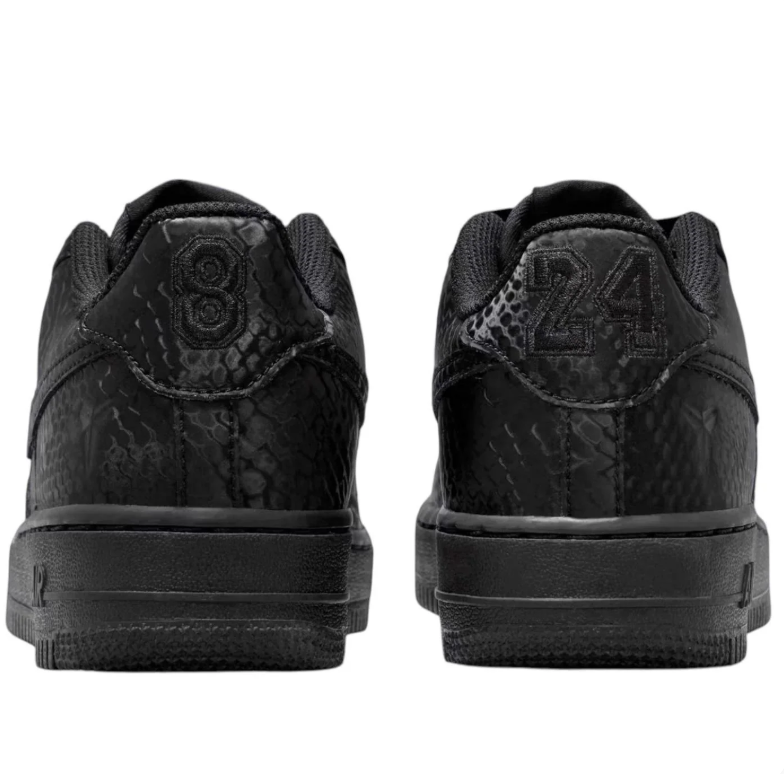 Nike Black Snakeskin-Pattern Low-Top Sneakers with 8 & 24 Heel Details