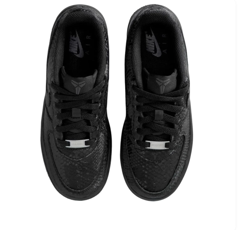 Nike Black Snakeskin-Pattern Low-Top Sneakers with 8 & 24 Heel Details