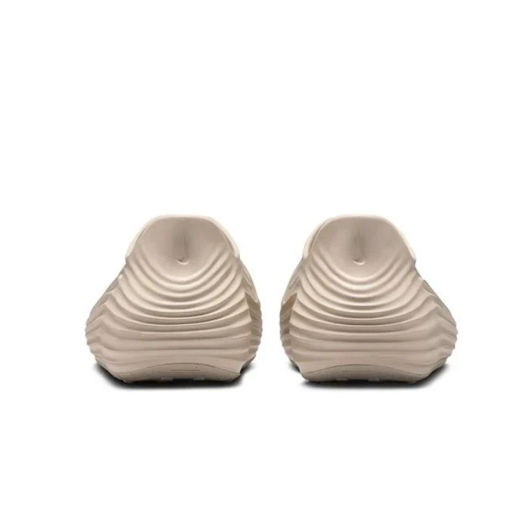 Nike Beige Slip-On Clogs with Sculpted Wave Details
