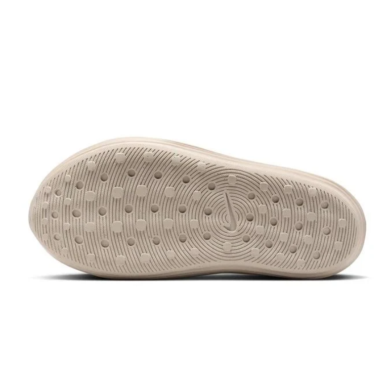 Nike Beige Slip-On Clogs with Sculpted Wave Details