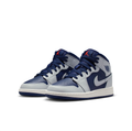 Air Jordan Mid-Top Sneakers in Navy Blue & Light Gray