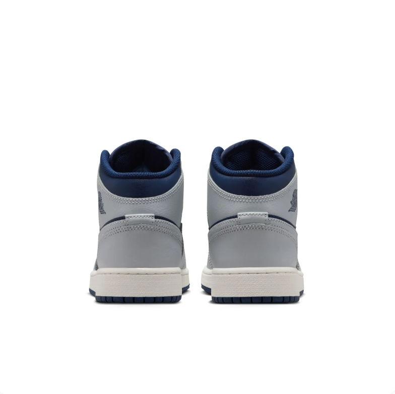 Air Jordan Mid-Top Sneakers in Navy Blue & Light Gray
