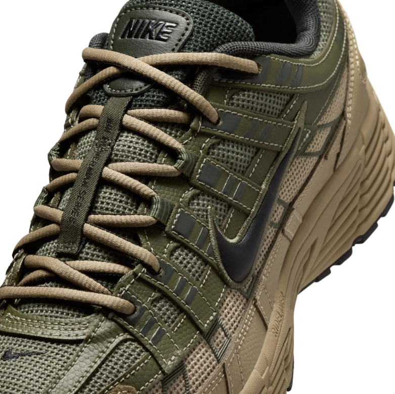 Nike Low-Top Sneakers in Olive Green & Tan with Black Swoosh