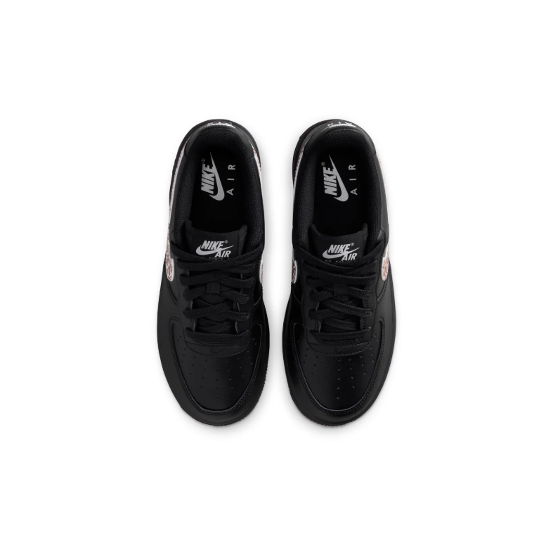 Nike Black Low-Top Sneakers with Leopard-Print Swoosh