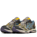 ASICS Low-Top Sneakers in Olive Green & Blue with Yellow Accents