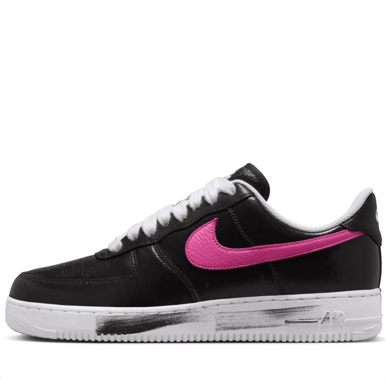 Nike Low-Top Sneakers – Black with Multicolor Swooshes & Daisy Details